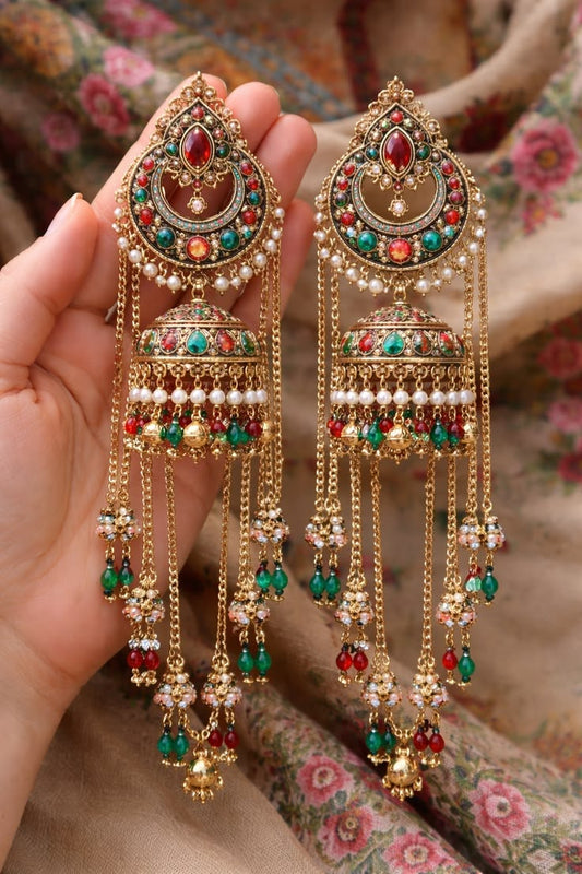 Royal Kashmiri Watch Combo With Jhumka