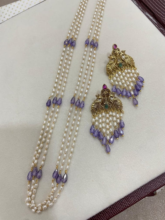 Rice Pearl Original Quality Necklace Combo