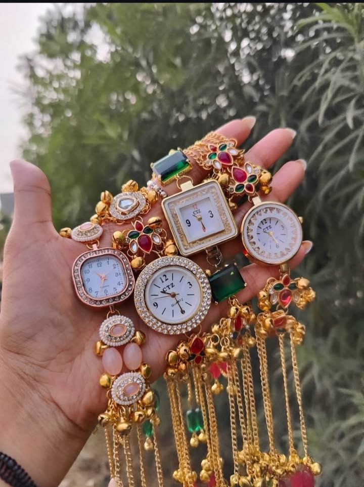 Royal Kashmiri Watch Combo With Jhumka