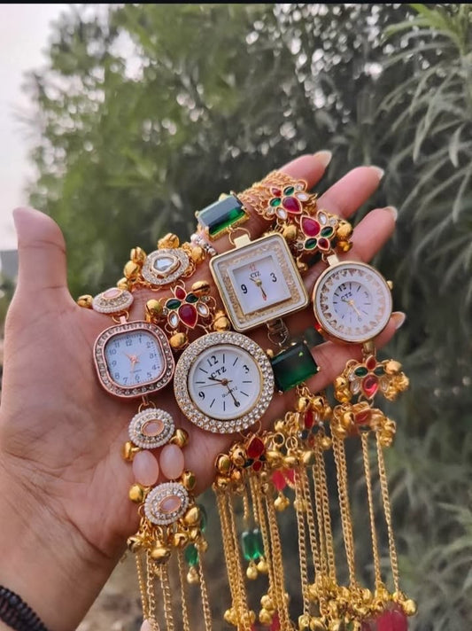 Royal Kashmiri Watch Combo With Jhumka